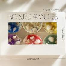1pc/2/Pcs/6pcs Shell Sequin Aromatherapy Candle Gift Fragrance Color Sequin Dried Flower Soybean Conch Candle - Christmas Gift - Candlelight Dinner - Furniture Essential - Party Gathering -6 Unique Fragrances Create A Romantic Atmosphere, Perfect For Valentine's Day And Graduation Gifts!