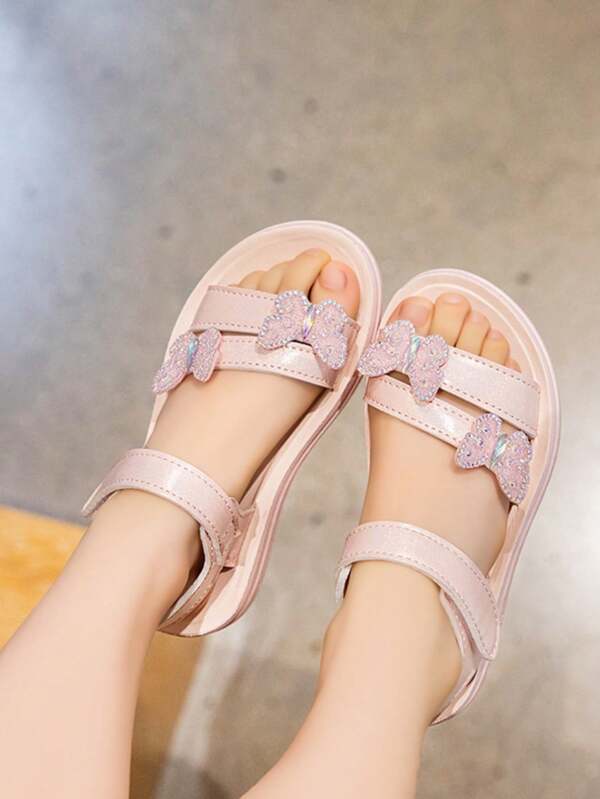 2025 Summer New Children Sandals, Korean Fashion Open Toe Beach Shoes For Girls, Student Sandals