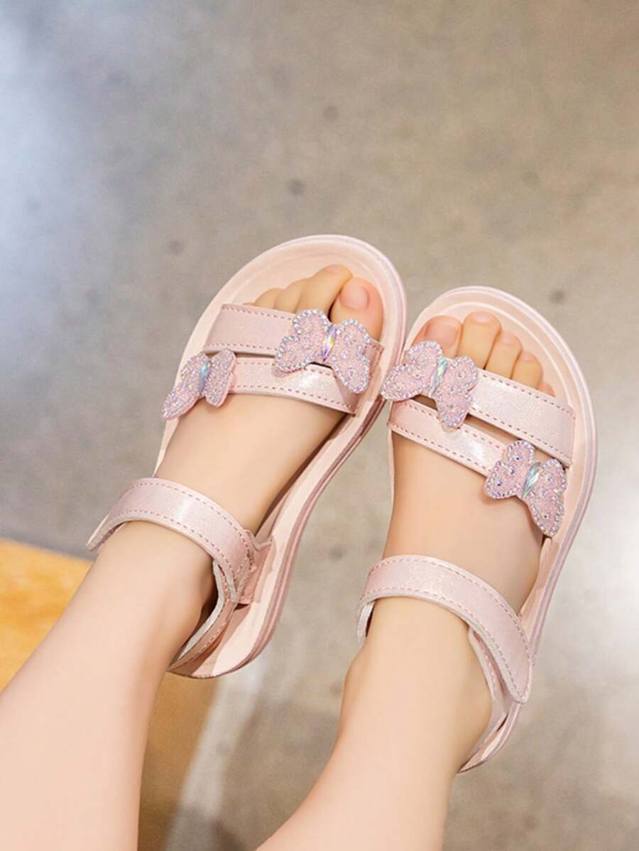 2025 Summer New Children Sandals, Korean Fashion Open Toe Beach Shoes For Girls, Student Sandals - Pink - View 1