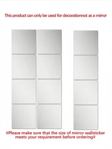 4pcs Acrylic Full-Body Mirror Wall Stickers For Dressing, Make Sure The Size Of Mirror Wall Sticker Meets Your Requirement Before Ordering Gifts Birthday Graduation School Decor School Surprise Dormitory Decor Back To School