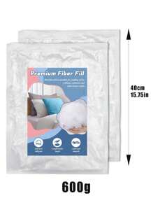 1 Conjunto de 100/200/300/400/600g de Preenchimento Tridimensional de Poliéster, Macio e Inodoro, Adequado para Preencher Travesseiros, Material de Enchimento de Boneca Feltrada Trançada