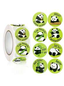 500pcs Cute Panda Paw Stickers, Mini Inspirational Colorful Stickers, 50pcs Cartoon Doodle Reminder Stickers, DIY Labels Decal Stickers For Gift Wrapping, Laptops, IPads, Guitars, Water Bottles, Diaries, Bumpers, Skateboards, Phones