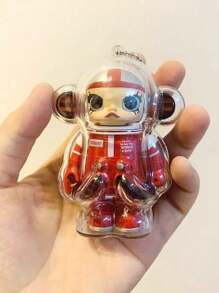 1 pièce Porte-clés pendentif en acrylique de figurine d'astronaute MOLLY avec insert de poupée - coque de protection transparente, accessoire de sac pour Pâques, Thanksgiving, Noël, Halloween, Nouvel An (poupée non incluse)