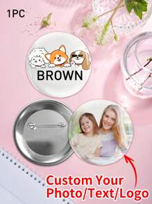 1-200个定制照片徽章胸针，个性化logo徽章胸针，定制文字徽章，可定制设计胸针，个性化背包徽章配件，生日礼物，情人节，母亲节创意礼物，适合男士、女士、伴娘、学生、情侣、同事，营造温馨氛围，秋季家居焕新，圣诞装饰，家居和谐，办公室装饰，优雅生活