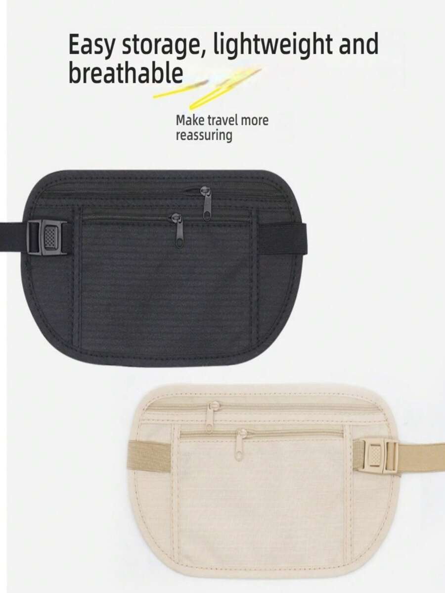 1 Pc Sports Waist Pack Men And Women's Close-Fitting Invisible Outdoor Running Waist Pack Multi-Functional Ultra-Thin Mobile Phone Waist Pack Bag - Champagne - View 1