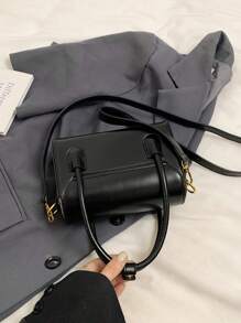 2025 Women Classic Solid Color Handbag, Adjustable Strap Crossbody Bag, Fashion Letter Print Tote For Dating, Shopping And Commuting, Spring Summer Autumn Winter