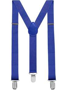 Solid Color Men Suspender With 3 Strong Clips Adjustable Braces Suitable For Teen Summer Casual Outdoor Athletic Or Vacation Travel Or Graduation Gifts Or Birthday Dress Accessories Or Daily Wear