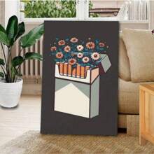 1 Bathroom Canvas Painting Of Various Flowers, Art Printing Oil Painting, 9 Images To Choose From, 20*30inch