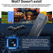 Wireless Retro Gaming Console, Retro Stick With 9 Built-In Emulators, 20,400+ Games, 4K Output, 2.4GHz Wireless Controller, Plug-And-Play For TV, Perfect Halloween And Christmas Gift (64GB) - 黑色 - 查看 7