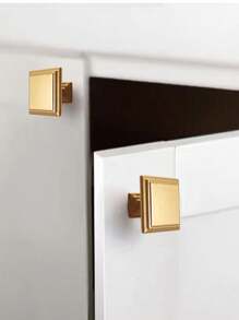 6 piezas Tiradores de gabinete estilo estadounidense. Adecuado para puertas de gabinete, cómodas, armarios de zapatos, armarios, gabinetes de cocina. Material metálico, manijas de montaje superficial, un solo orificio. Colores blanco, plata y dorado. Incluye tornillos. - Multicolor - Ver 5