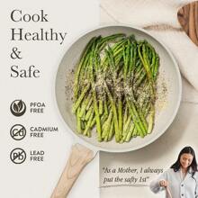 CAROTE Nonstick Frying Pan Skillet,Non Stick Granite Fry Pan Pan Omelet Pans, Stone Cookware Chef's Pan, PFOA,Induction Compatible(Classic Granite, 8-Inch), Family Dinner Supplies, Christmas Party Supplies