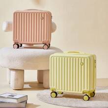 18-Inch Small Carry-On Luggage Lightweight Spinner Suitcase Lockable Hard Side Travel Case - Yellow - View 5