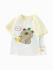 Balabala Baby Kurzarm T-Shirt, Jungen & Mädchen 2025 Niedliches Sommer Top