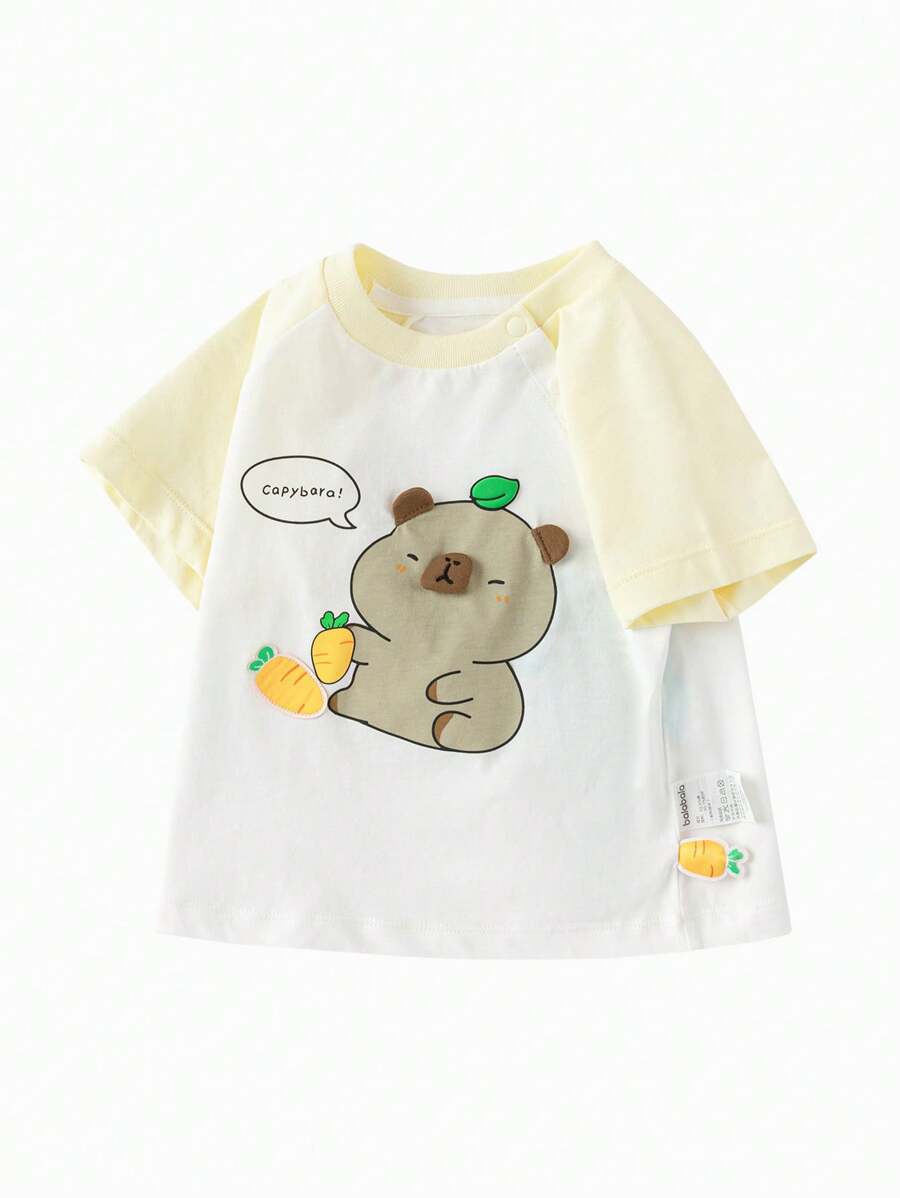 Balabala Baby Kurzarm T-Shirt, Jungen & Mädchen 2025 Niedliches Sommer Top