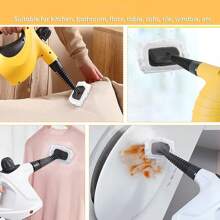 通用超细纤维替换盖布适用于手持式蒸汽清洁器，可重复使用和清洗 - 白色 - 查看 7