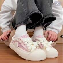 Vitage Platform Tennis Shoes With Multicolor Fabric - Pink - View 4