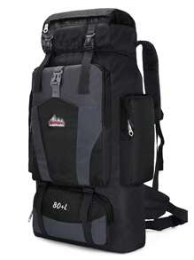 Sac à dos d'alpinisme de 80 litres en nylon imperméable pour hommes, sac à dos de montagne, sac de voyage de plein air