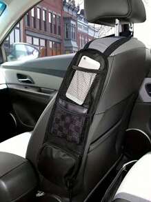 Car Seat Storage Bag Lightweight And Convenient Hanging Bag Multi-Pocket Seat Side Storage Bag Multifunctional Car Sundry Storage And Organizing Mesh Bag Fits Most Cars Suv Trucks Etc. Car Storage Bag Can Store Most Items And Keep You Car Accessories For Clean And Tidy Cars - Black - View 2
