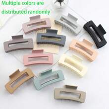 1pc/6pcs/12pcs Matte Square Hair Clips, Random Colors, Suitable For Women's Daily Life, Casual, Party, Commute, Vacation - Hair Styling, Hair Accessories, Elegant & Fashionable Jewelry, Best Choice For New Year, Birthday, Anniversary, Christmas, Valentine's Day Or Graduation Ceremony - Multicolor - View 12