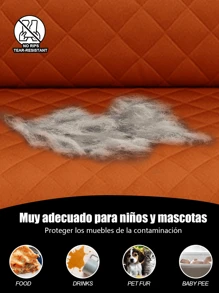 Funda de Sofá Reversible para 1,2,3 Cojín Funda de Sofá para Perros Resistente al Agua Funda Protectora de Muebles con Espuma Palos Correas Elásticas para Mascota Gato. - Azul - Ver 6