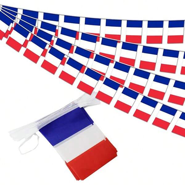 France Flags French Small String Flag Mini World National Flags Banners Bunting For Party Events Classroom Garden Festival Grand Opening Bar Clubs