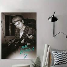 Framed 1pc   Canvas Poster - Vintage 2 Album Cover Art - Music-Themed Wall Decor For Bedroom, Living Room, Hallway - Ideal Gift And Room Decoration, Educational Chart