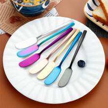 1pc Stainless Steel Butter Divider, Multifunctional Cutter Spatula, Cheese Slicer, Bread Jam Butter Knife, Cream Piping Knife, Suitable For Bread, Jam, Cheese, Cake, Butter, Home Kitchen Utensils