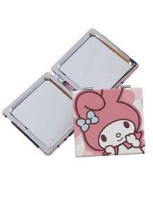 Sanrio Sanrio 1pc Kt Cat Compact Mirror - Dual-Sided, Folding & Portable Keychain Charm Perfect Travel Accessory Or Couples Gift Idea With Cinnamorolls & Pompompurins Characters Adorable My Melodys & Hello Kittys Design ,Gift For Women & Girl,For Handbag Purse Pocket ,For Student Dormitory ,Back To School