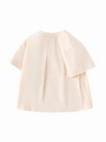 Balabala Camiseta de manga corta para niña, nuevo diseño de verano 2025 - blanco rojo - Ver 2