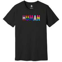 LGBT Flag Shirt, Human Pride Shirt, Gay Pride Flag Shirt, Bisexual Shirt - Black - View 1