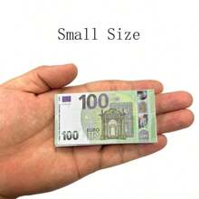 100/200 11*6.15cm Copy 100€, 100pcs 14*8cm Old And New Copy € 100 Denomination Counterfeit Banknote Props Paper Origami Props,Euro Shape Fake Money Commemorative Display Prop Paper
