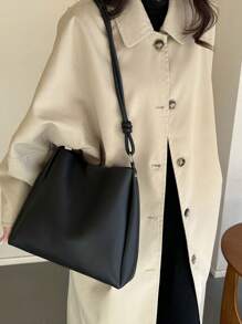 Luxury New PU Fashion Design High-End Tote Bag - Black - View 1