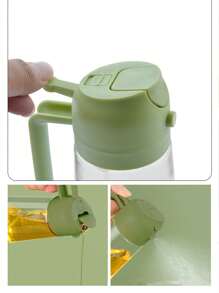 1PC Glass Spray Dual-Use Oil Kettle Large Capacity Leak Proof Household Oil Spray Kettle Kitchen With Cover And Handle Spray Oil Bottle, Spray Two In One Oil Kettle Oil Spray Pour One Dual-Use Oil Spray Kettle Kitchen Barbecue Oil Spray Foggy Oil Kettle