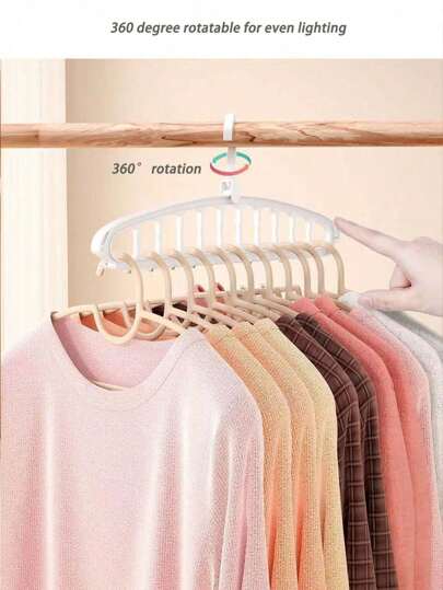 11-Hole Multifunctional Hanger, Space-Saving & Non-Marking Back Hanging Folding Magical Hanger For Home Use Decorations Decor Festival Decor Room Decor Home Decor Bed Room Decor, Spring, Minimalist, Summer Tops