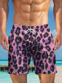 Men's Summer Hawaii Style 3D Printed Casual Beach Shorts - Quick Dry, Drawstring Waist, Perfect For Summer Outings - Multicolor - View 3