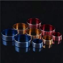 3pcs Car Air Conditioning Knobs Decorative Circle For H-Onda Fit, Blue/Red/Gold