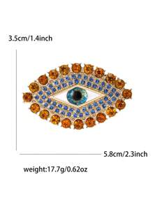 1pc Rhinestone Devil Eye Brooch For Women Creative Brooches For Bag, Sweater, Coat, Hat, Shoes, Dress, Suit - Eye Brooch - View 9