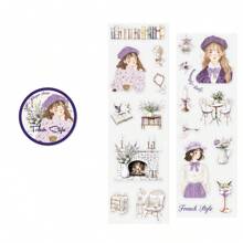 1 Roll, 2m Length, Disposable PET Tape, "Whispers Of A Lady", Suitable As Scrapbooking Underlayer