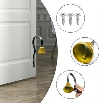 Vintage Metal Shop Bell, Small Copper Bell, Wall-Mounted Metal Shop Doorbell, Dog Training Doorbell, Notify Your Customers Of Visitors