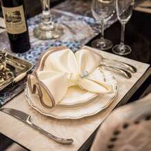 4pcs/12pcs Elegant Pearl Napkin Rings,Stainless Steel Napkin Buckle For Dining Room,Daily Table Decor,Wedding Party And Hotel Table Decor - Multicolor - View 1