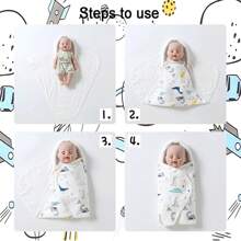 Newborn Swaddle Blanket, Baby Sleeping Bag, Swaddle Blanket 0-2 Months, Cotton Baby Wrap, Newborn Swaddle For Boys And Girls (White) - 白色 - 查看 6