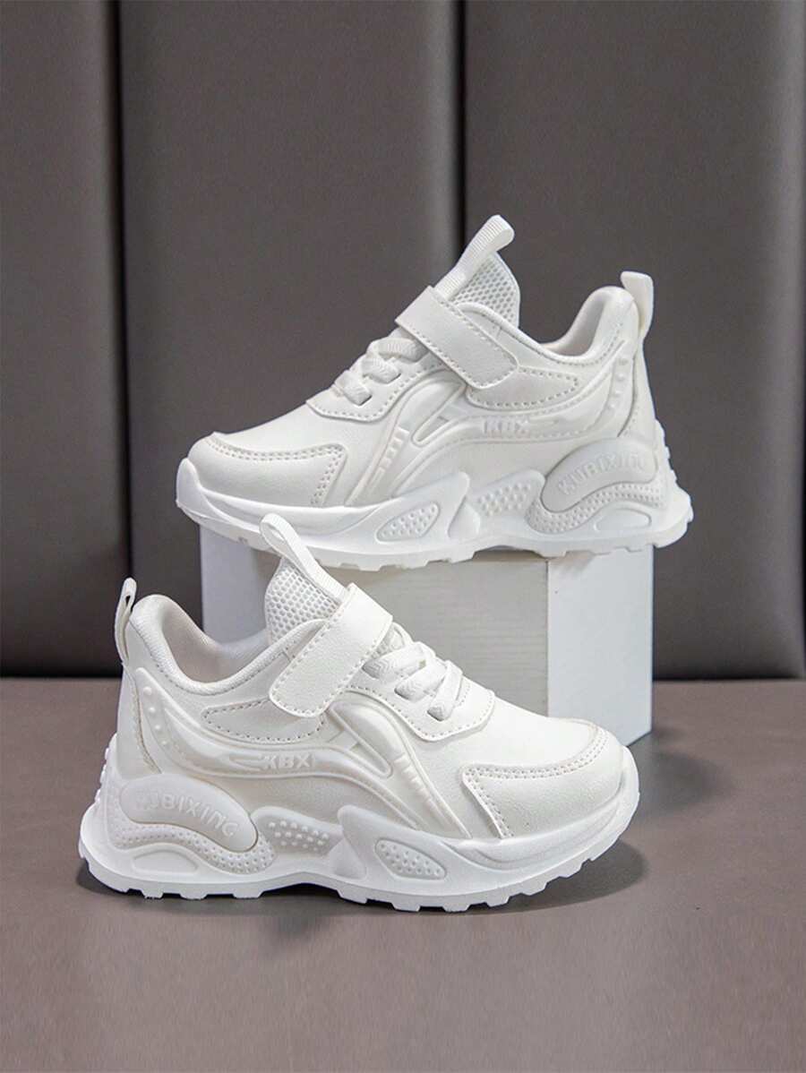 Girls Sports Shoes, New Spring & Autumn Waterproof Soft Sole Leather Chunky Sneakers, Suitable For Boys And Girls, Toddlers/Little Kids, Spring/Autumn