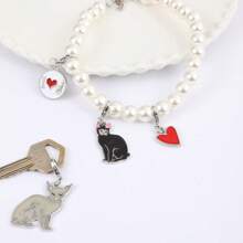 1 件金属猫饰品 DIY 可爱钥匙扣耳机包吊坠耳环手链项链珠宝制作配件礼物 - 彩色 - 查看 4