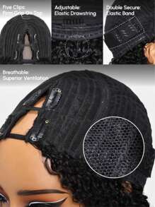 UNICE Hair EasiContour V Part Wigs Jerry Curly Ombre Chestnut Brown Glueless Human Hair Wigs Minimal Leave Out Upgrade V Part Human Hair Wig Beginner Friendly 150% Density - Trendy Color - View 9