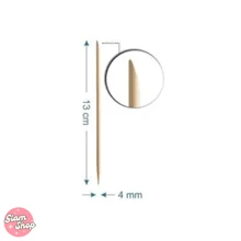 Palitos de Laranjeira para Cutícula Manicure Pedicure - Marrom Claro - Visão 4