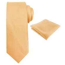 Zweiteiler, Herren Einfarbige Mikrofaser Krawatte und Einstecktuch Kombination, sehr geeignet als Herrengeschenk, passend, Hochzeiten, Bräutigame, Trauzeugen, Dates, Abendessen, Feste und andere Anlässe