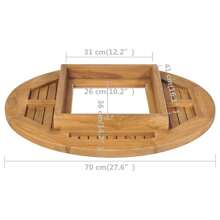 vidaXL Table Top For Beer Crate 70 Cm Teak Wood