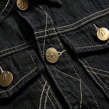 Men's Denim Vest Sleeveless Jacket Slim Fit Vintage Casual Ripped Summer Jean Vest For Men - 黑色 - 查看 4