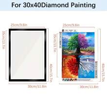 1pc Magnetic Diamond Painting Frame, Diamond Painting Canvas Frame, Self-Adhesive Soft Diamond Art Frame Suitable For Wall And Window