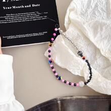 1 Y2K Laser Pearl Love Romantic Telefon Smycz Brelok, CCD Smycz Antypoślizgowa Lina Kompatybilna Z Etui Na Telefon